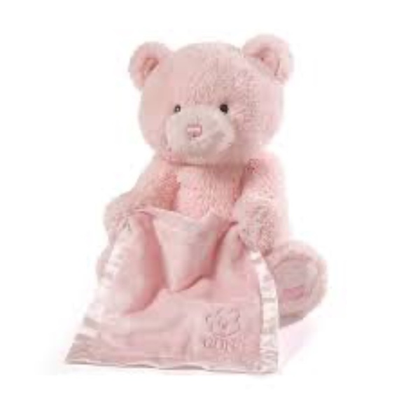 BABY GUND Animated Pink Peek A Boo My First Teddy Bear Plush - Picture 1 of 12